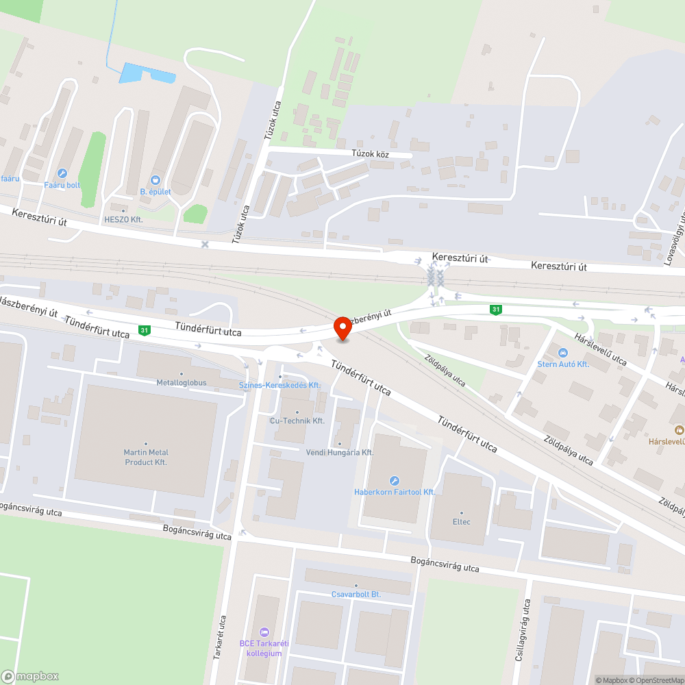 Jászberényi út-Tündérfürt utca reggeli-délutáni rendszeres dugó bejelentés helye