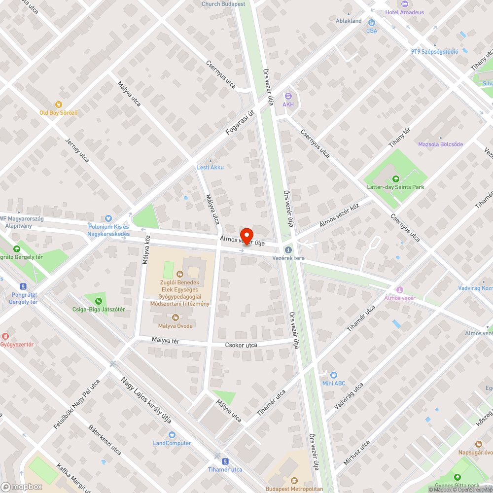 Elhagyott autó bejelentés helye