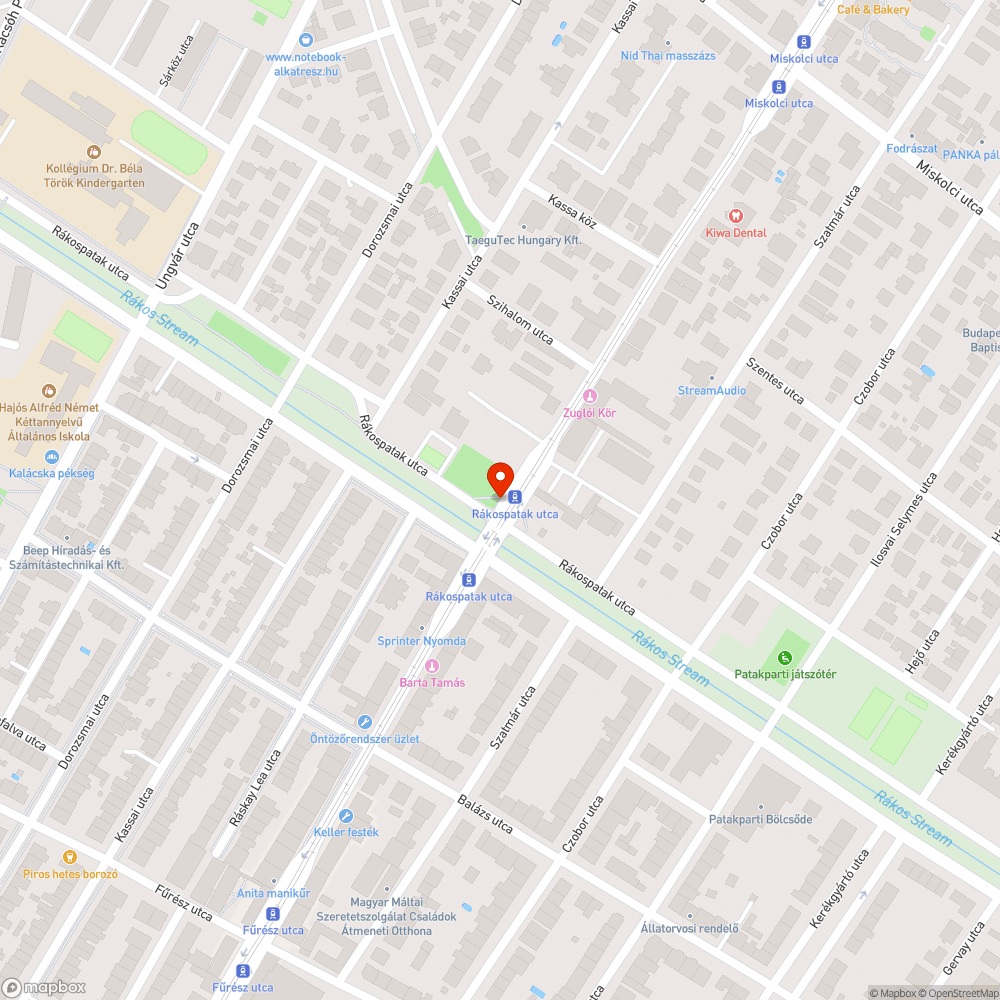 Területrendezés elmaradása az Erzsébet királyné útja - Rákospatak utca kereszteződésnél bejelentés helye