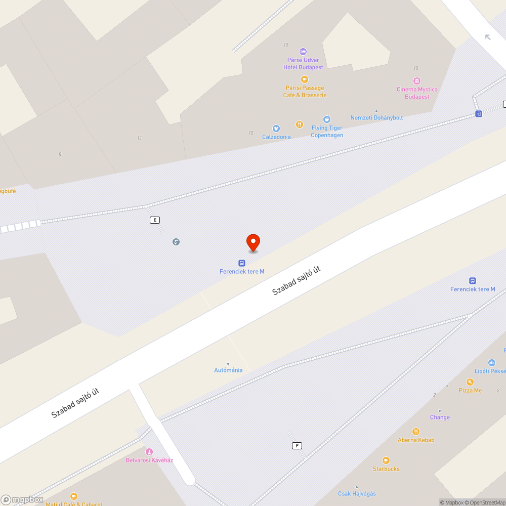 Firkás automata (Ferenciek tere) bejelentés helye