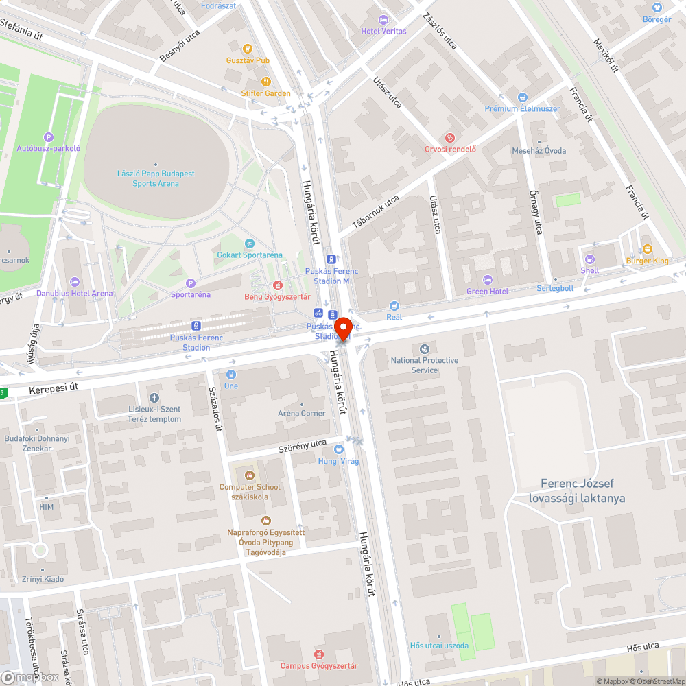 Szorult helyzetek a Hungária körút - Kerepesi út kereszteződésében bejelentés helye