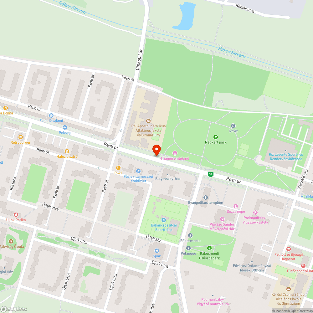 Buszmegálló után süllyedés bejelentés helye