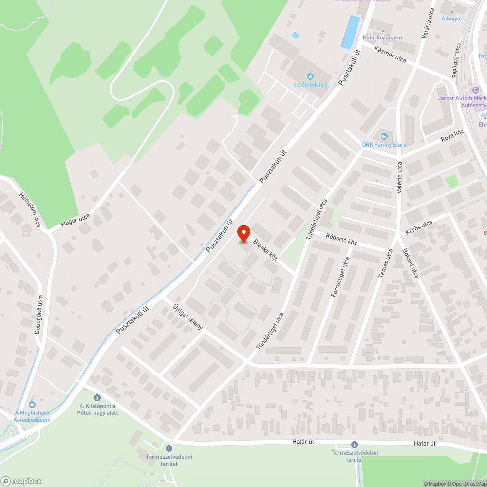 Elhagyott autó bejelentés helye