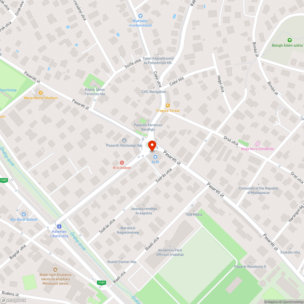 Fedett kerékpár parkoló bejelentés helye