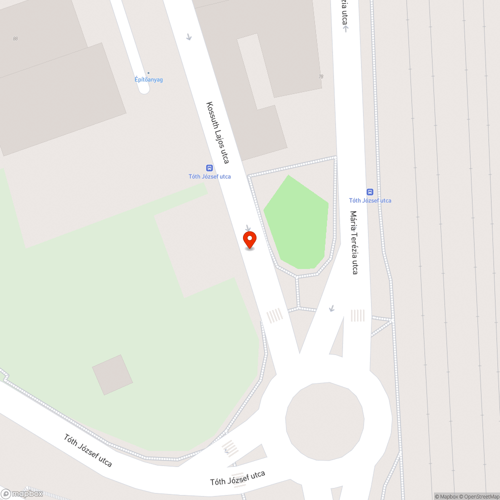 Felpattogzott úttest bejelentés helye