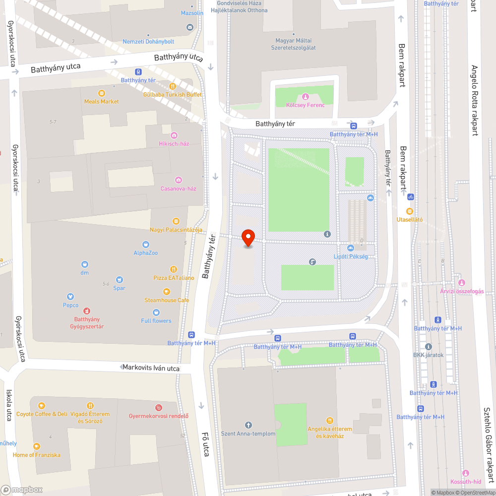 I. kerület, Batthyány tér járdahiba bejelentés helye