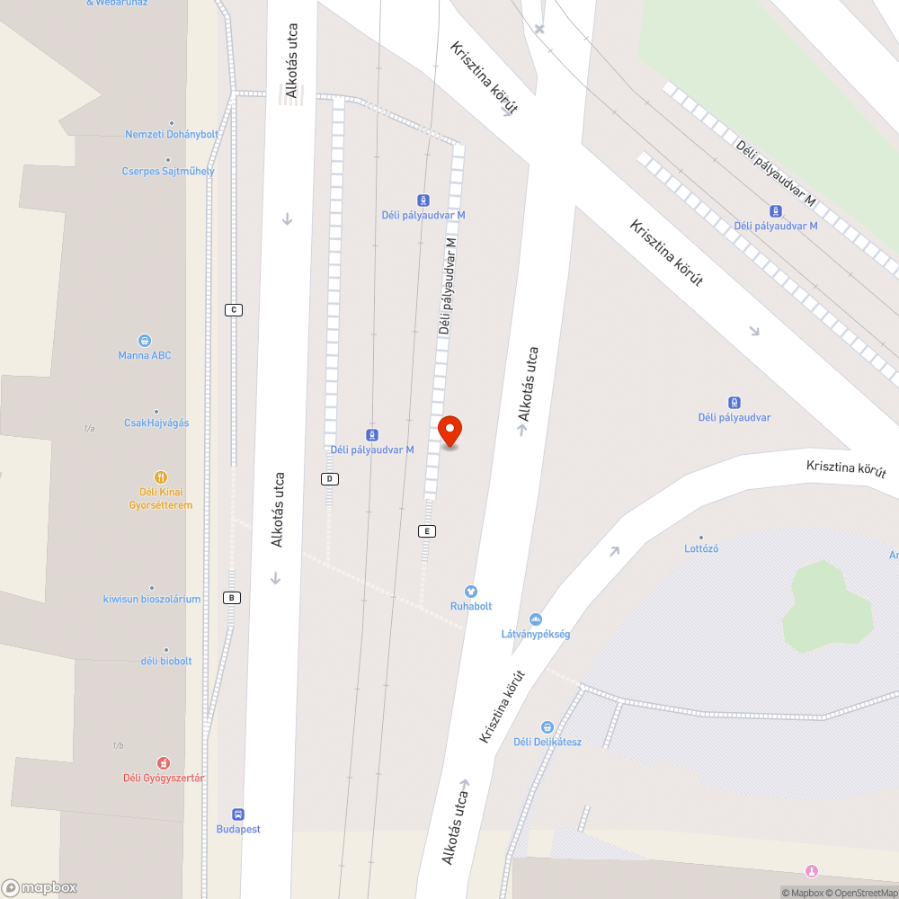 XII. Alkotás utca 1/A szemközt villamos peron mellett víznyelő eldugult bejelentés helye