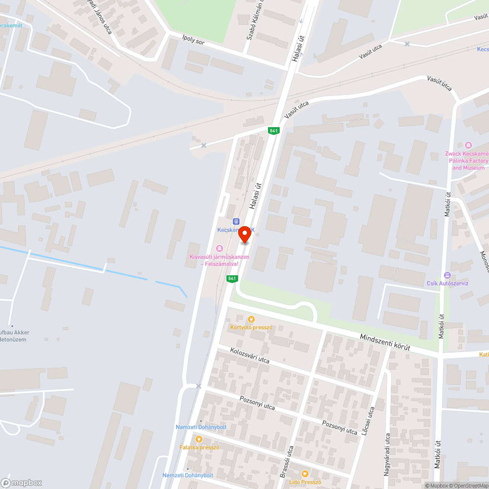 Felújításra váró életveszélyes felüljáró a Halasi úton bejelentés helye