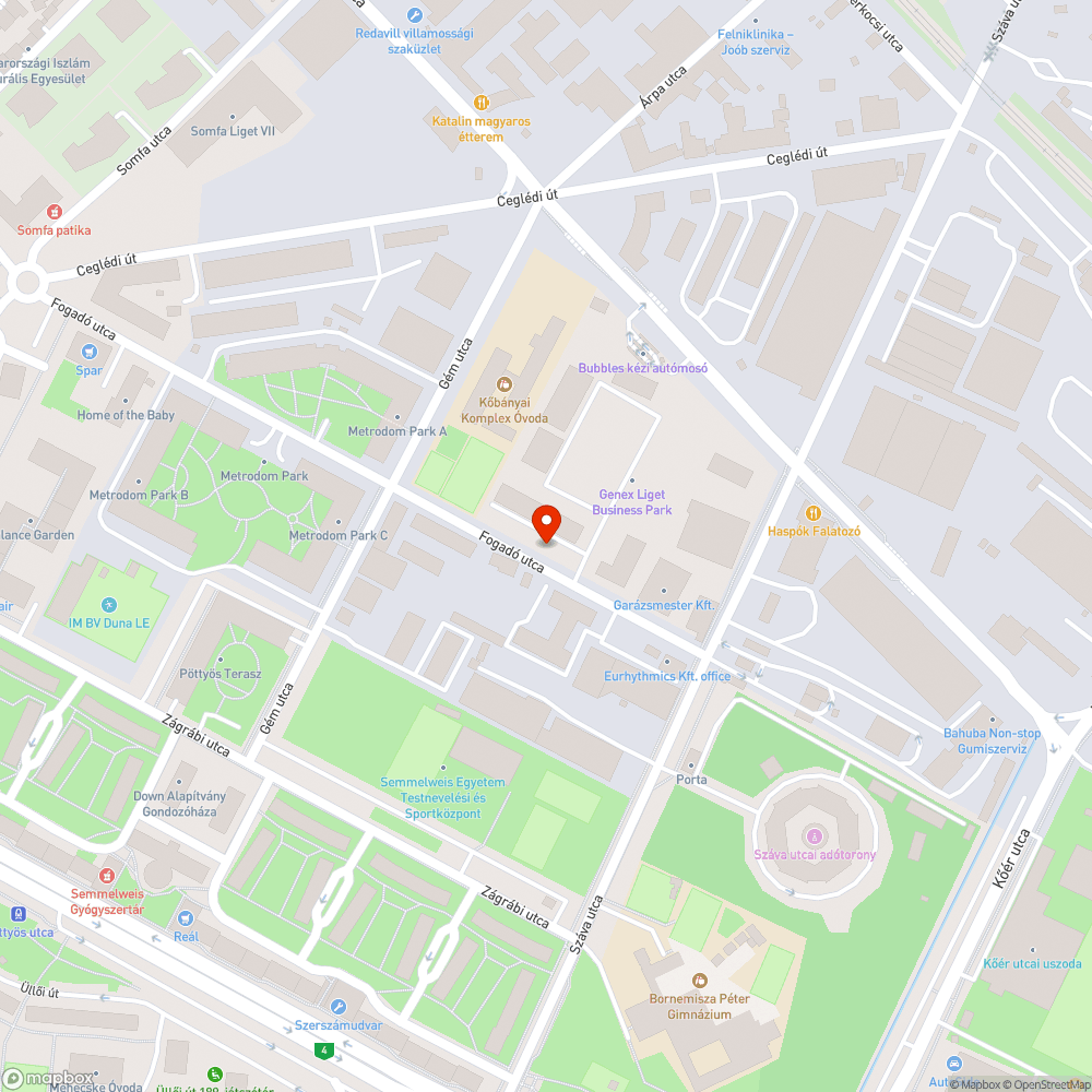 Elhagyott autó bejelentés helye