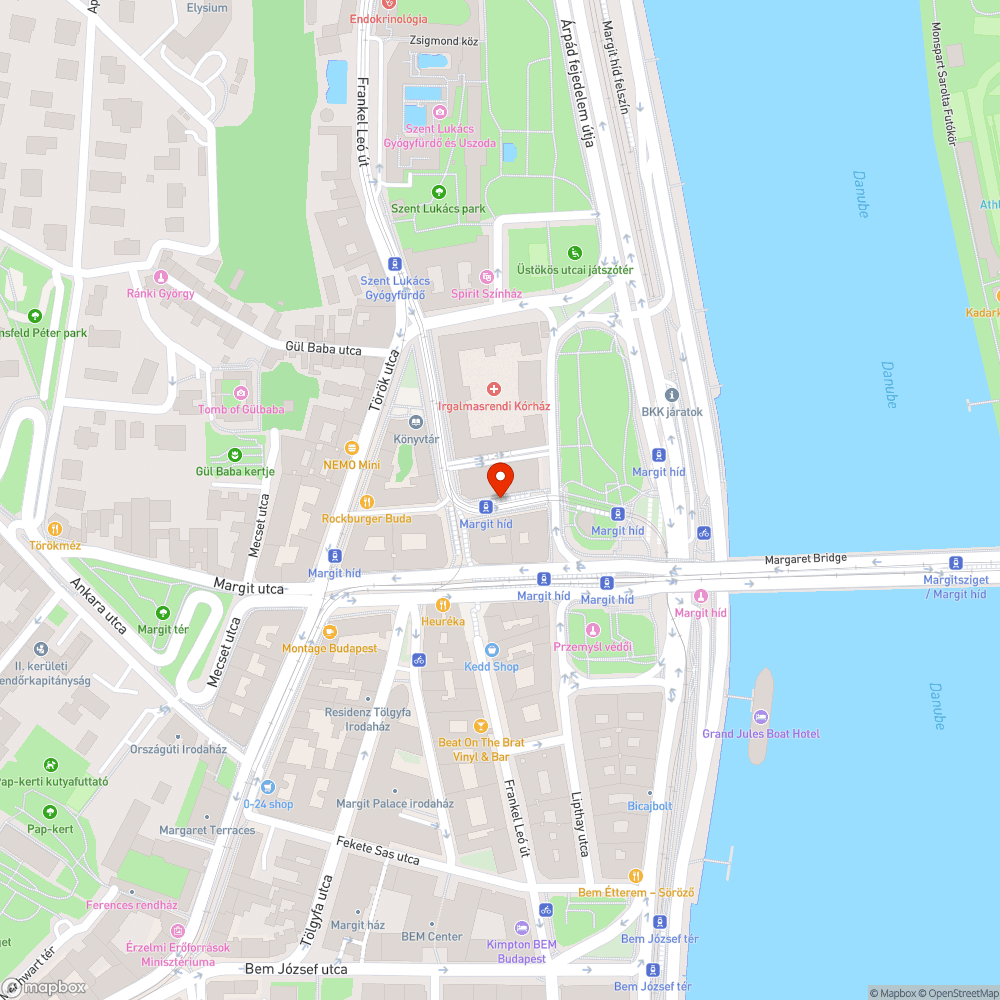 Firkás támaszkodó (Margit híd Buda) bejelentés helye