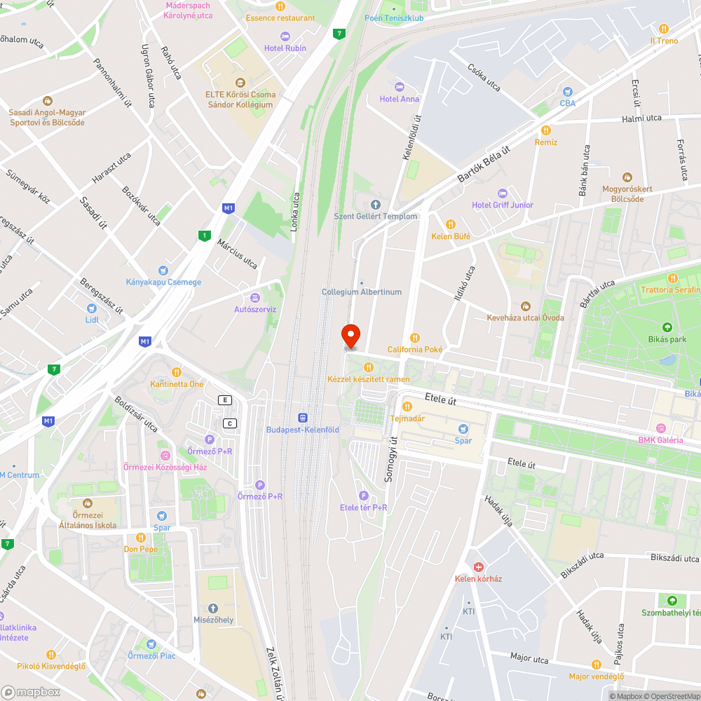 Botlásveszélyes Kelenföld vasútállomásnál bejelentés helye