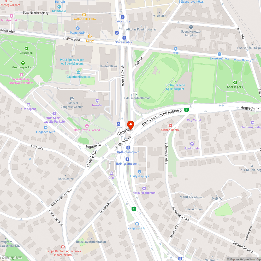 Útszéli szemét bejelentés helye