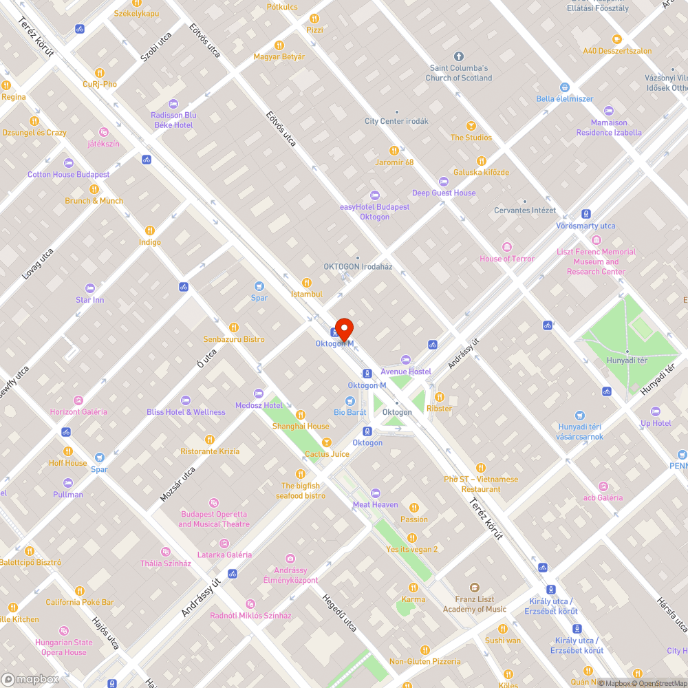 Megállótábla (Oktogon) bejelentés helye