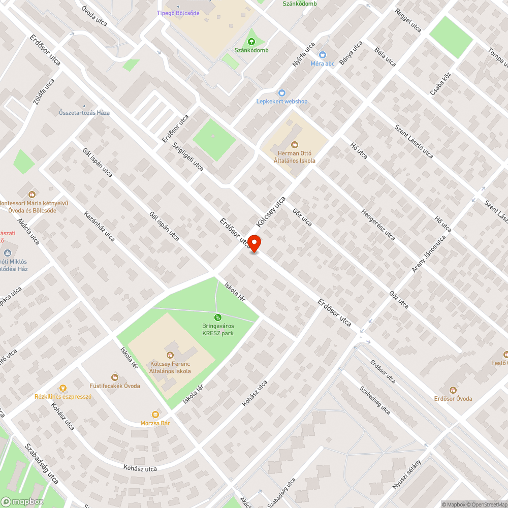 Megsüllyedt útburkolat. bejelentés helye