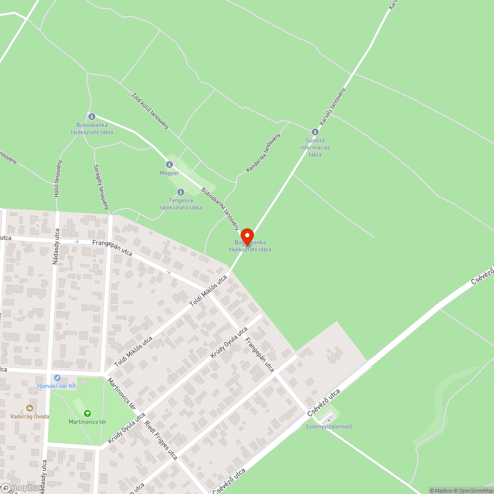 Elhagyott roncs bejelentés helye