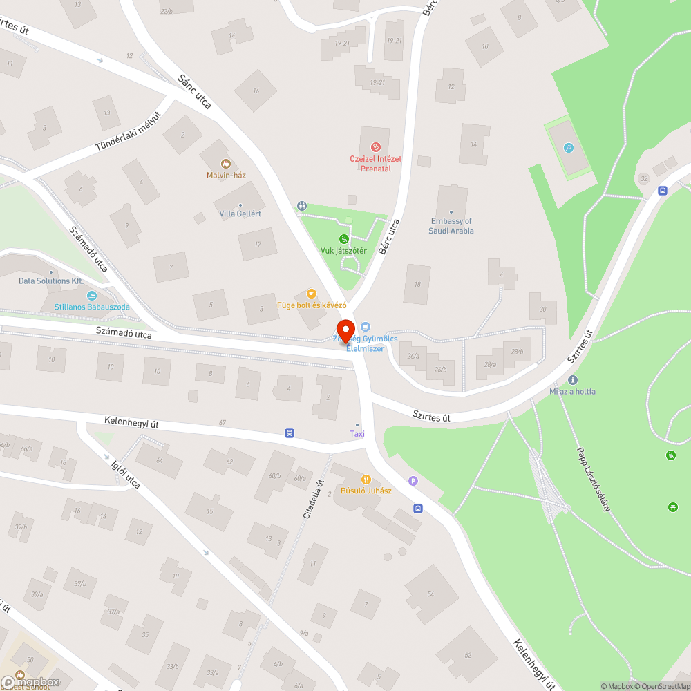 Meghajlott KRESZ tábla a Gellért-hegyen bejelentés helye