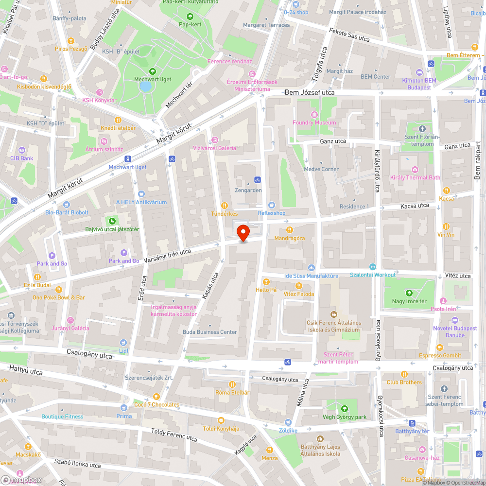 Veszélyes kátyú a Kacsa utcában bejelentés helye