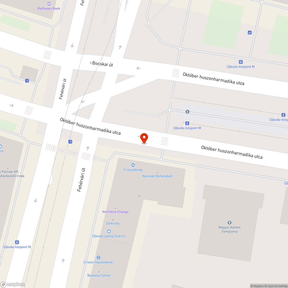 Láthatatlan gyalogos átkelő bejelentés helye