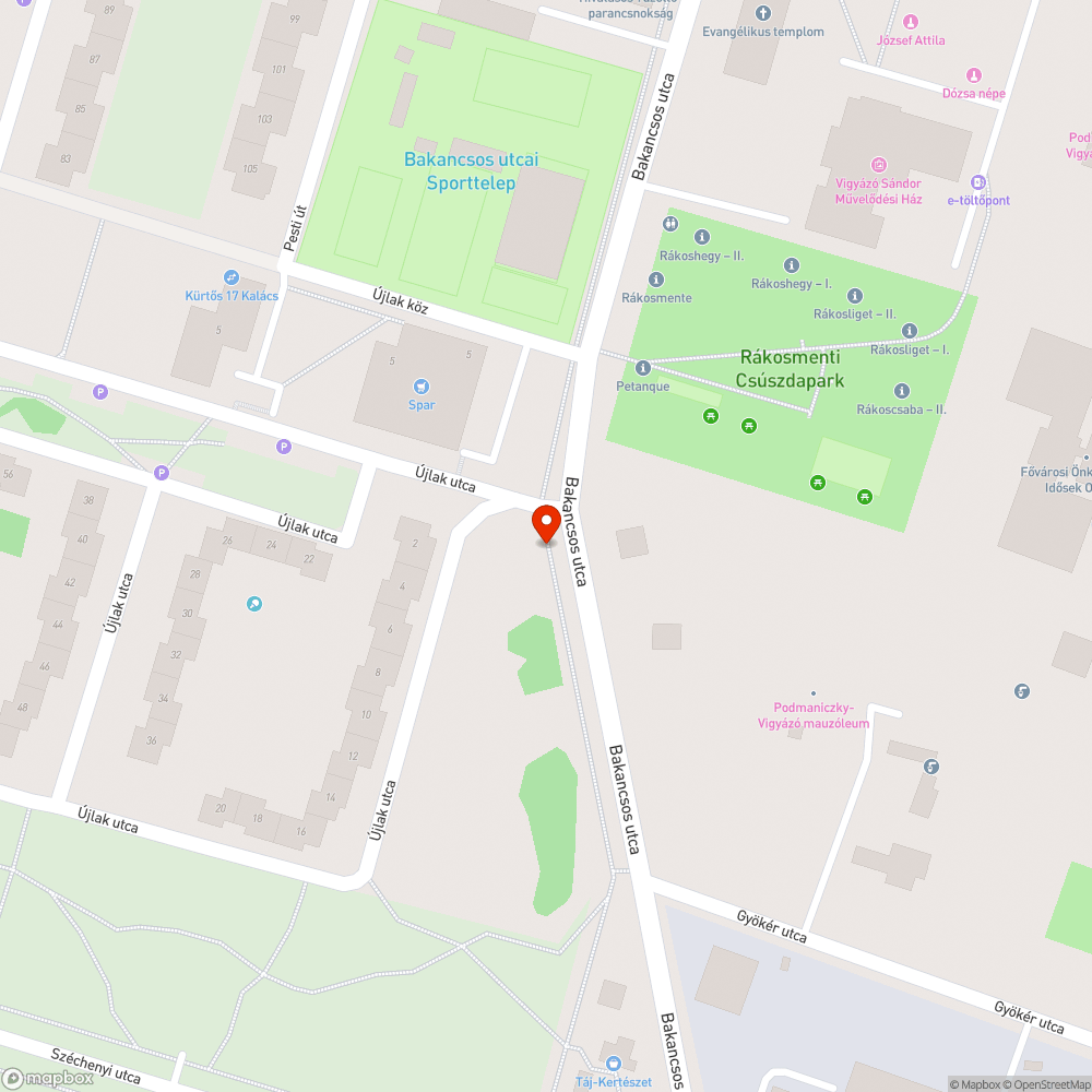 Bakancsos bicikliút bejelentés helye