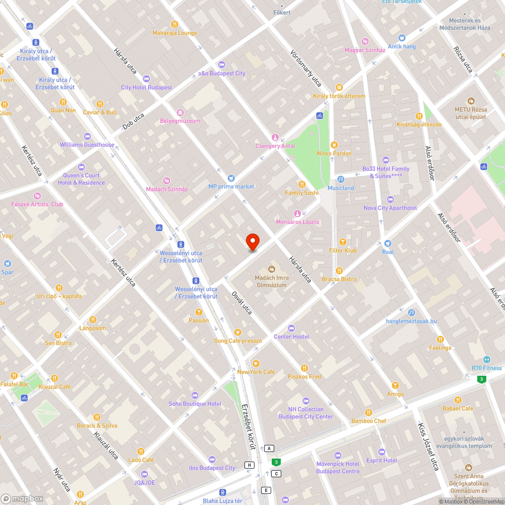 Elhagyott autó bejelentés helye