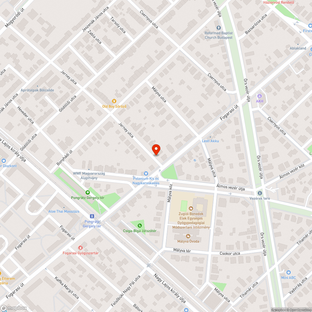 Sérült forgalom lassító bejelentés helye