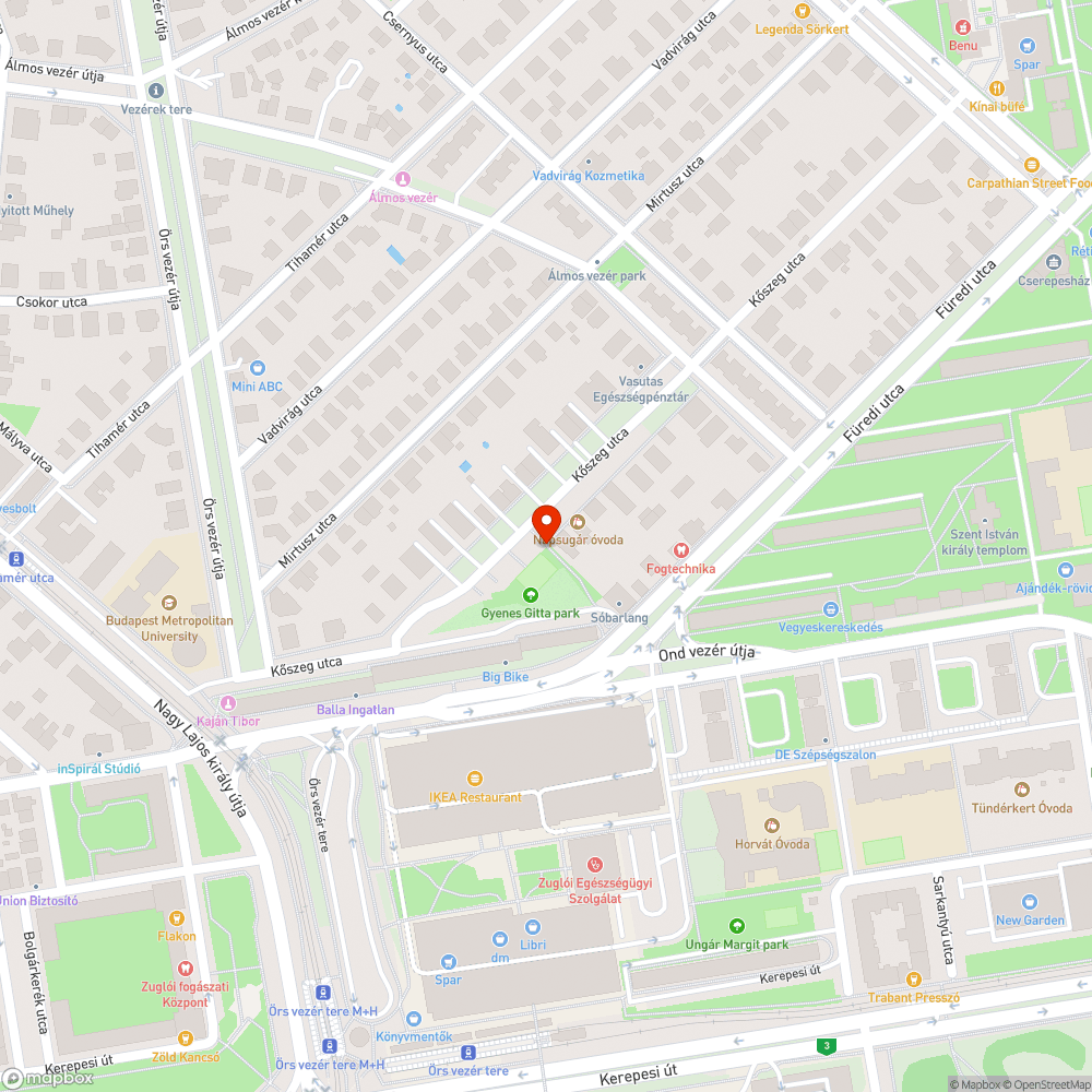 Szemetes járda és zöldterület bejelentés helye