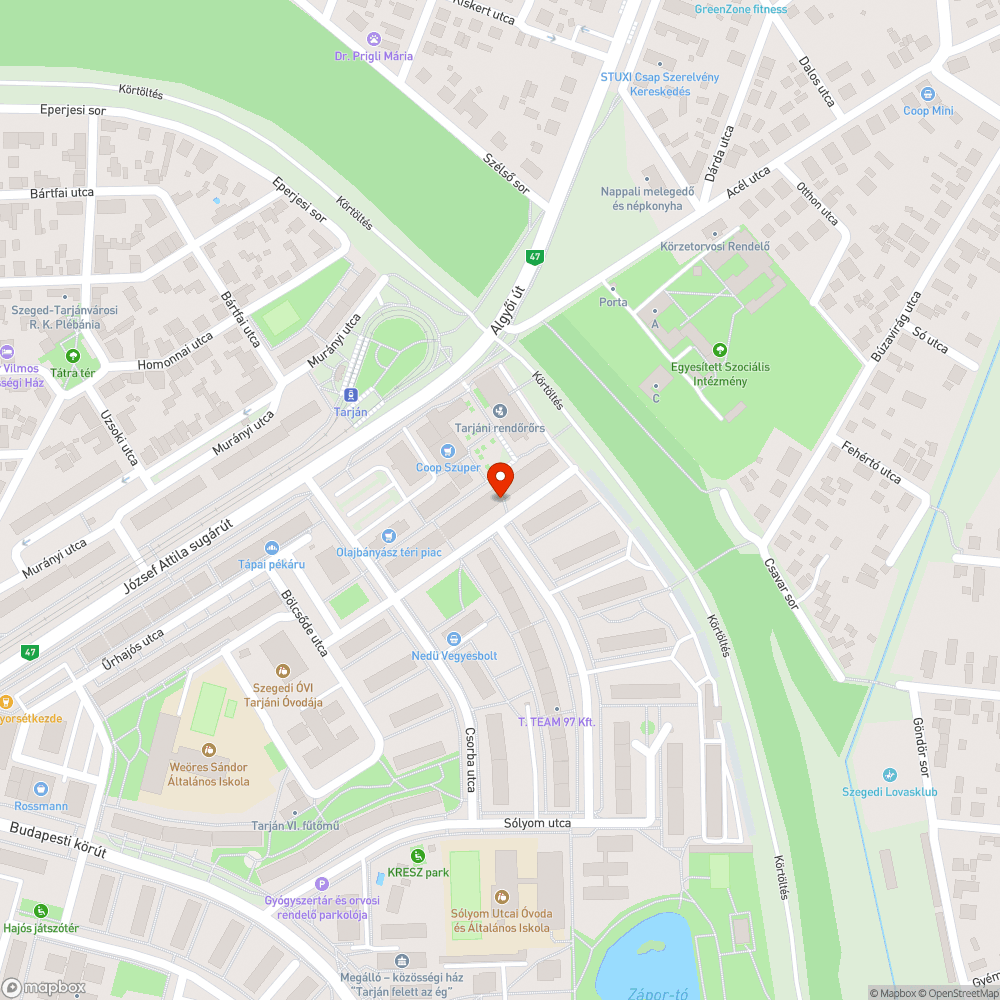 Felgyújtott kukák bejelentés helye