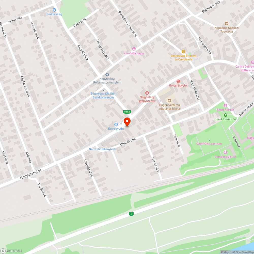 Szeméttároló kigyulladt bejelentés helye