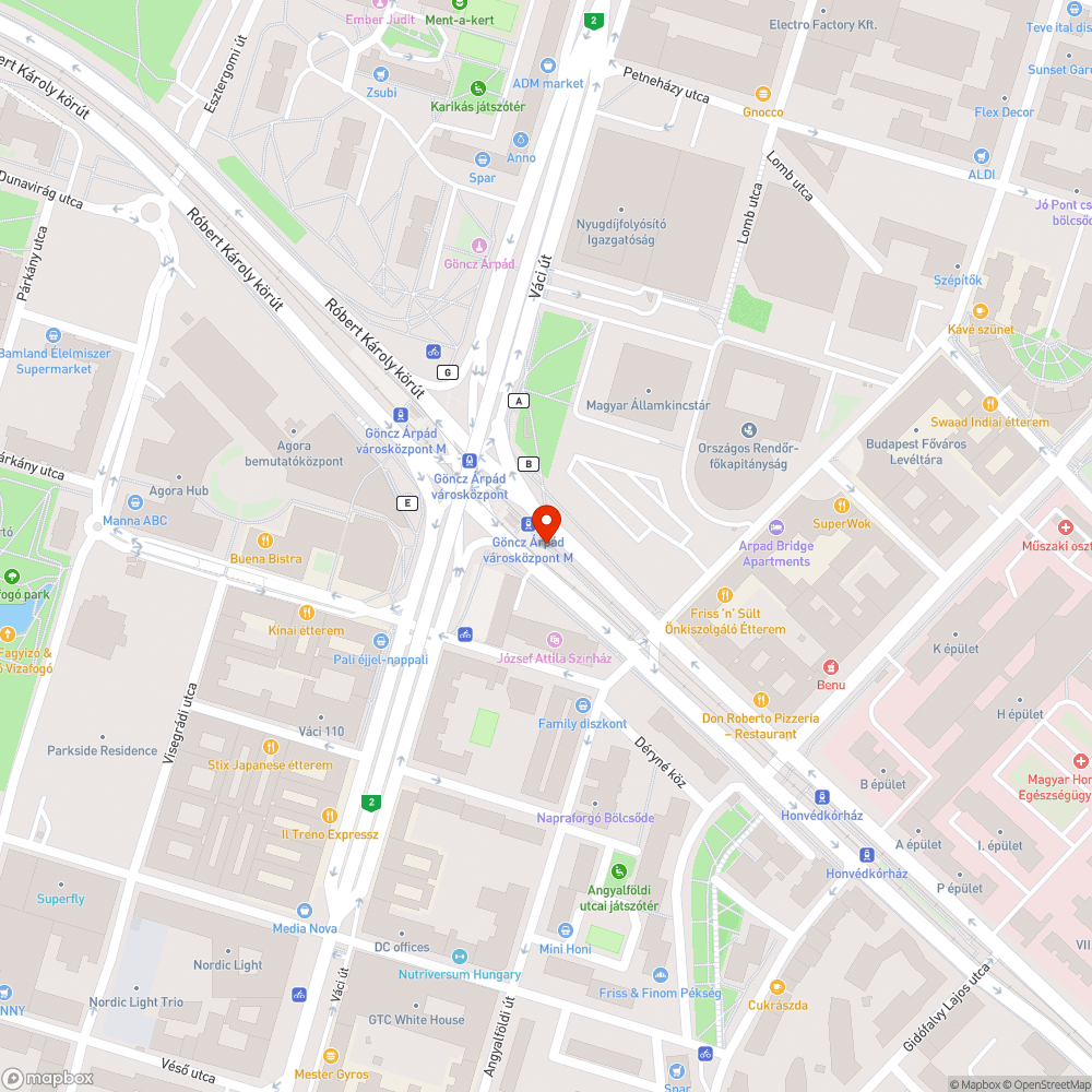 Beszakadt térburkolat bejelentés helye