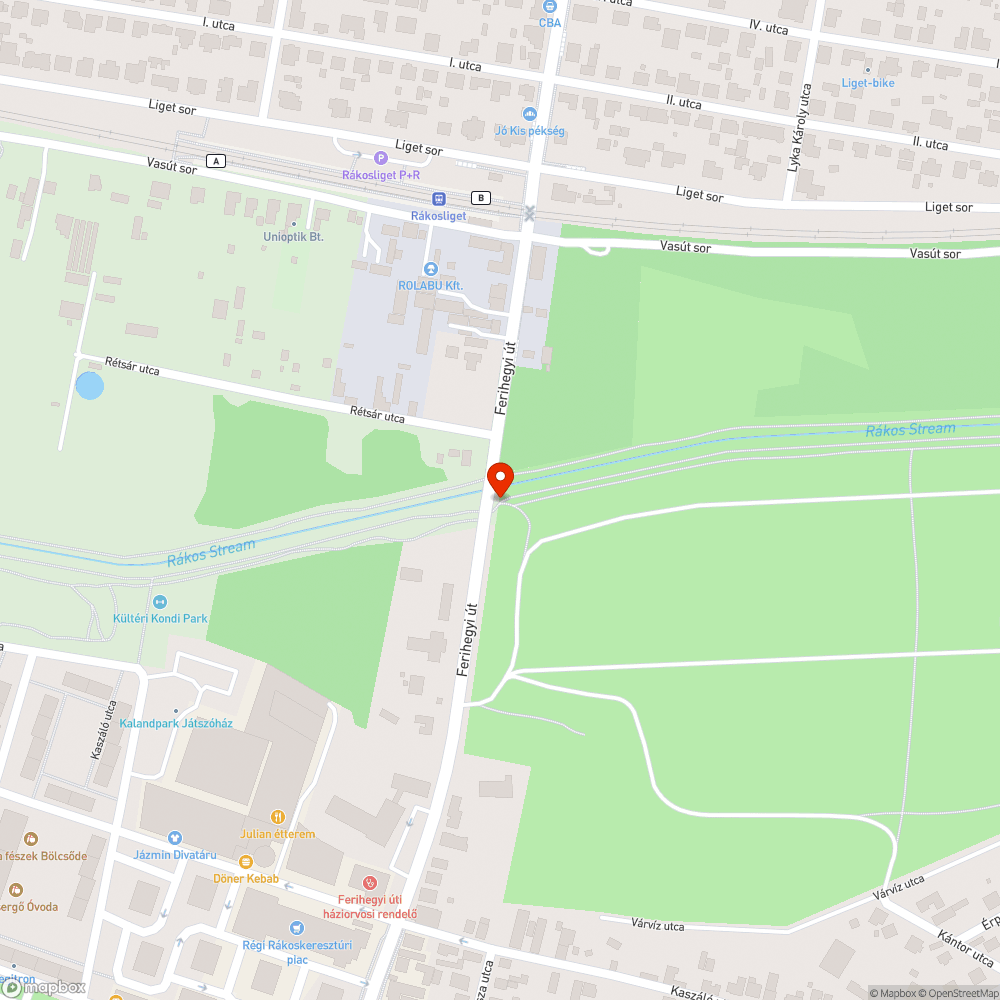 Olajfolt a bicikliúton bejelentés helye