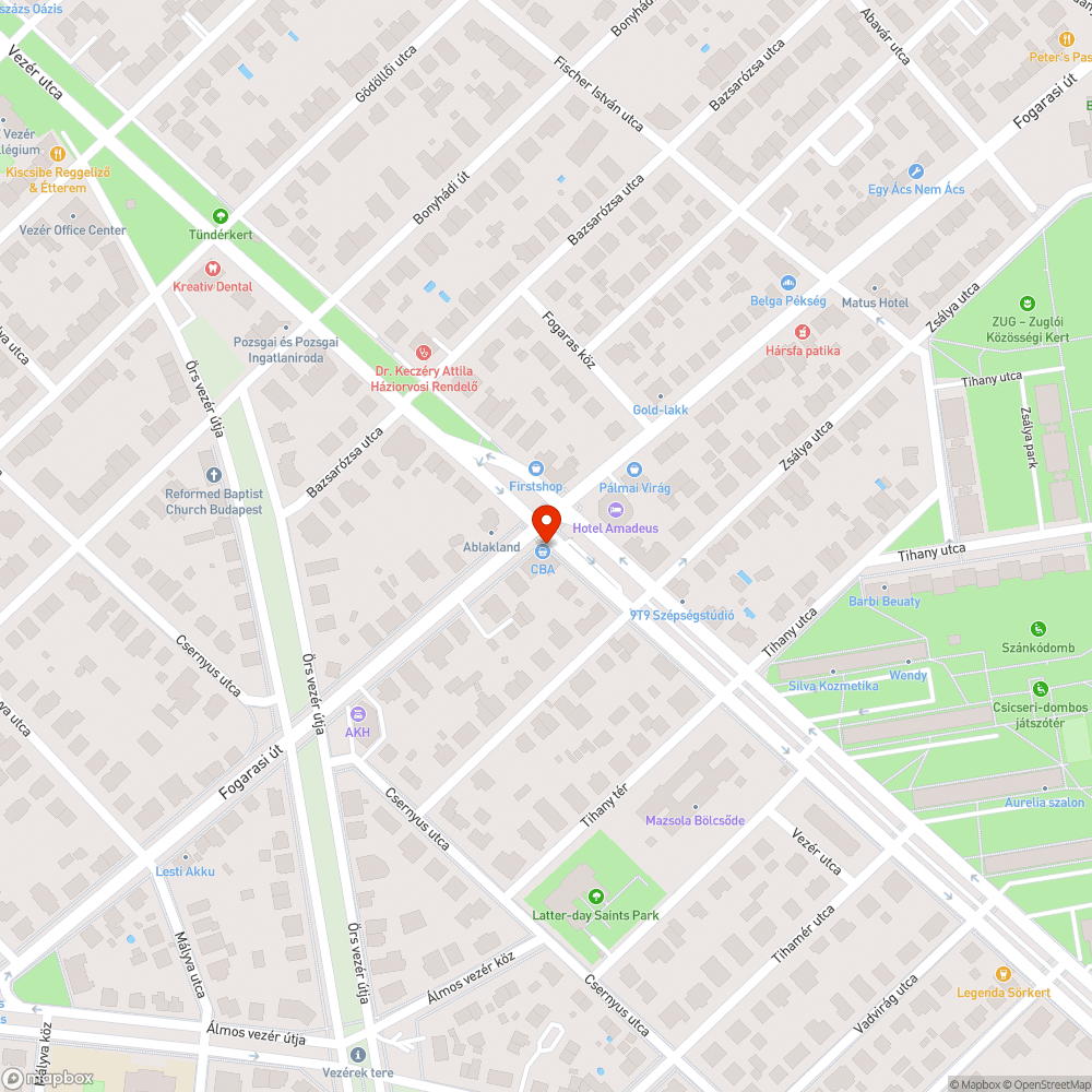 Hiányzó tetejű parkolásgátló oszlop bejelentés helye