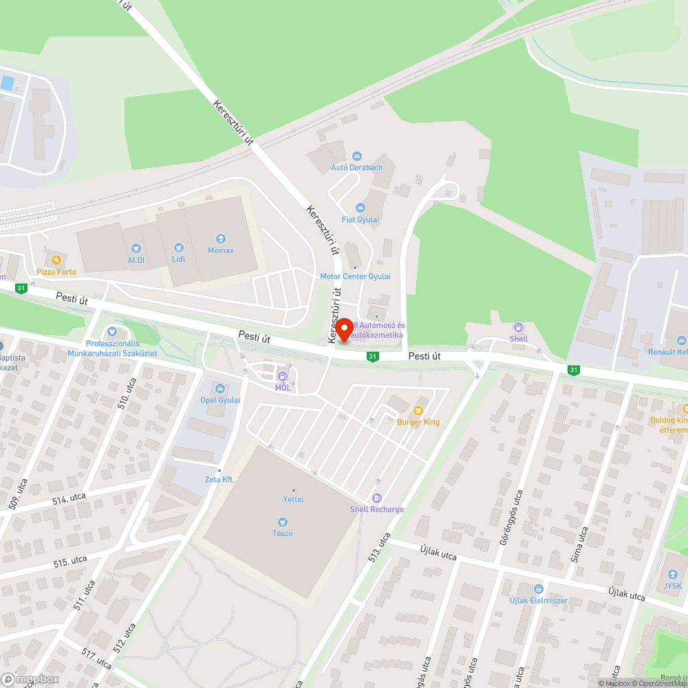 közlekedési lámpa bejelentés helye