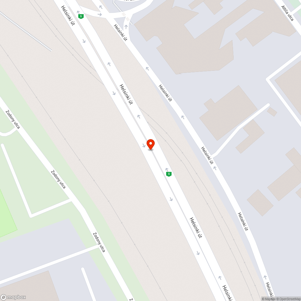 Szemét a Helsinki úti felüljáró alatt bejelentés helye