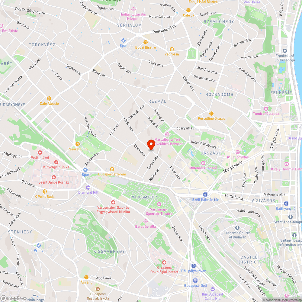 Becsapódási kráter a Fillér utca-Érmelléki utca kereszteződésében bejelentés helye