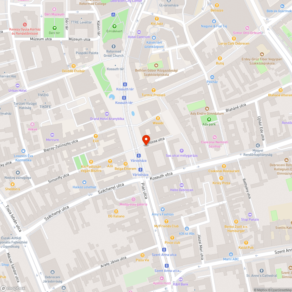 Megrongált kerékpártároló bejelentés helye