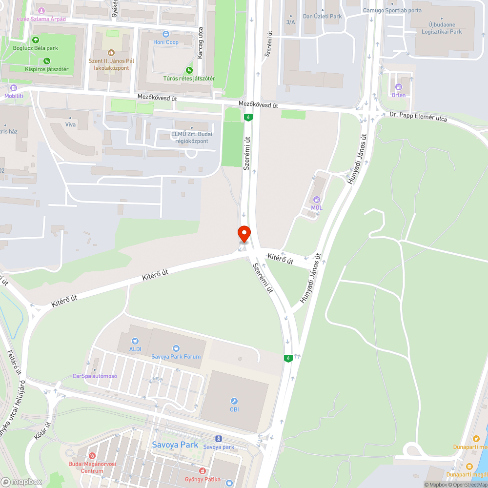 Befejezetlen útszakasz bejelentés helye