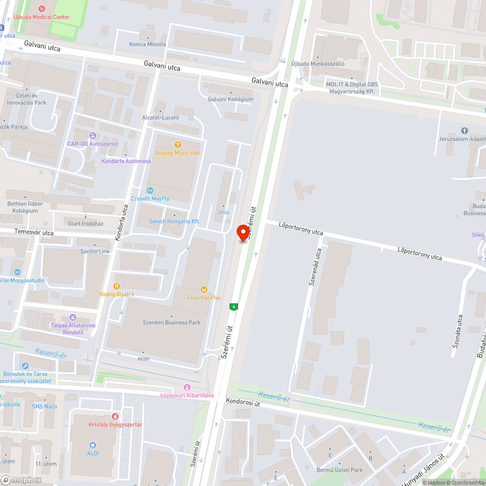 Hibás kerékpárút bejelentés helye