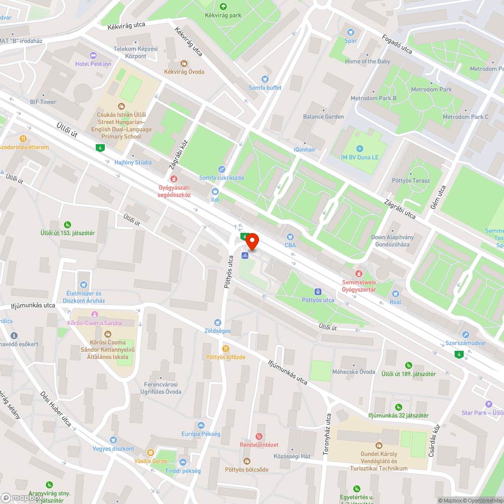 M3 autóbuszos pótlás, Pöttyös utcai megálló bejelentés helye