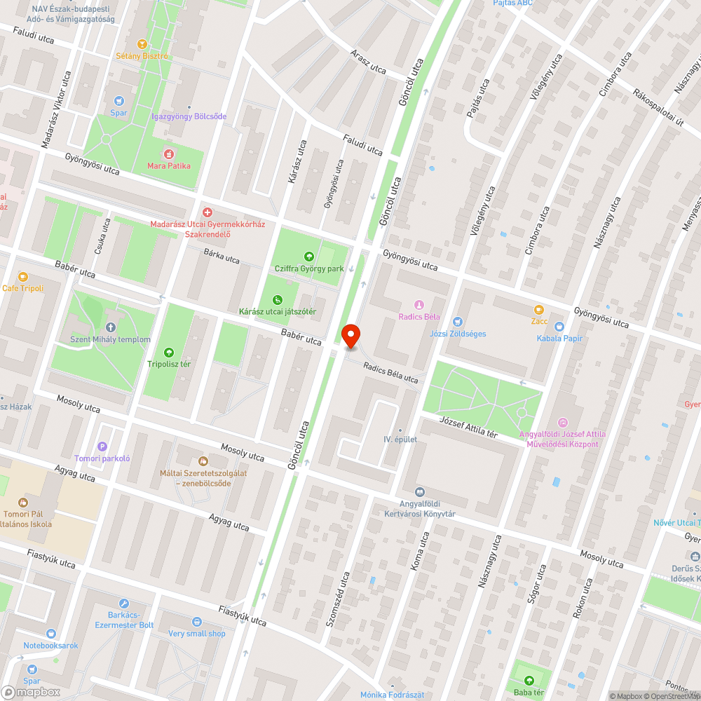 Göncöl utca a kátyus kerékpár út bejelentés helye