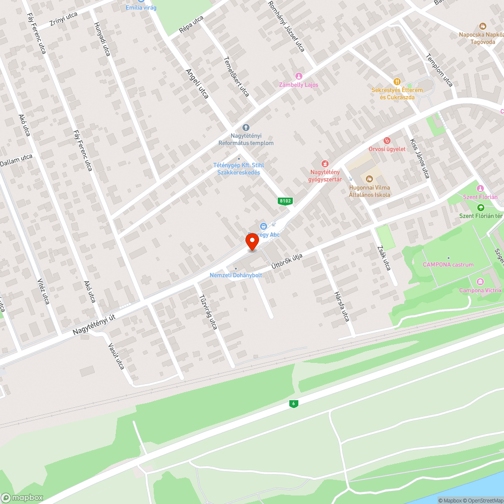 Megsemmisült kuka bejelentés helye