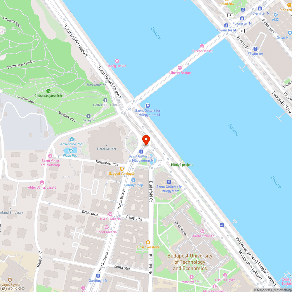 Kőtömb a Szent Gellért téren. bejelentés helye