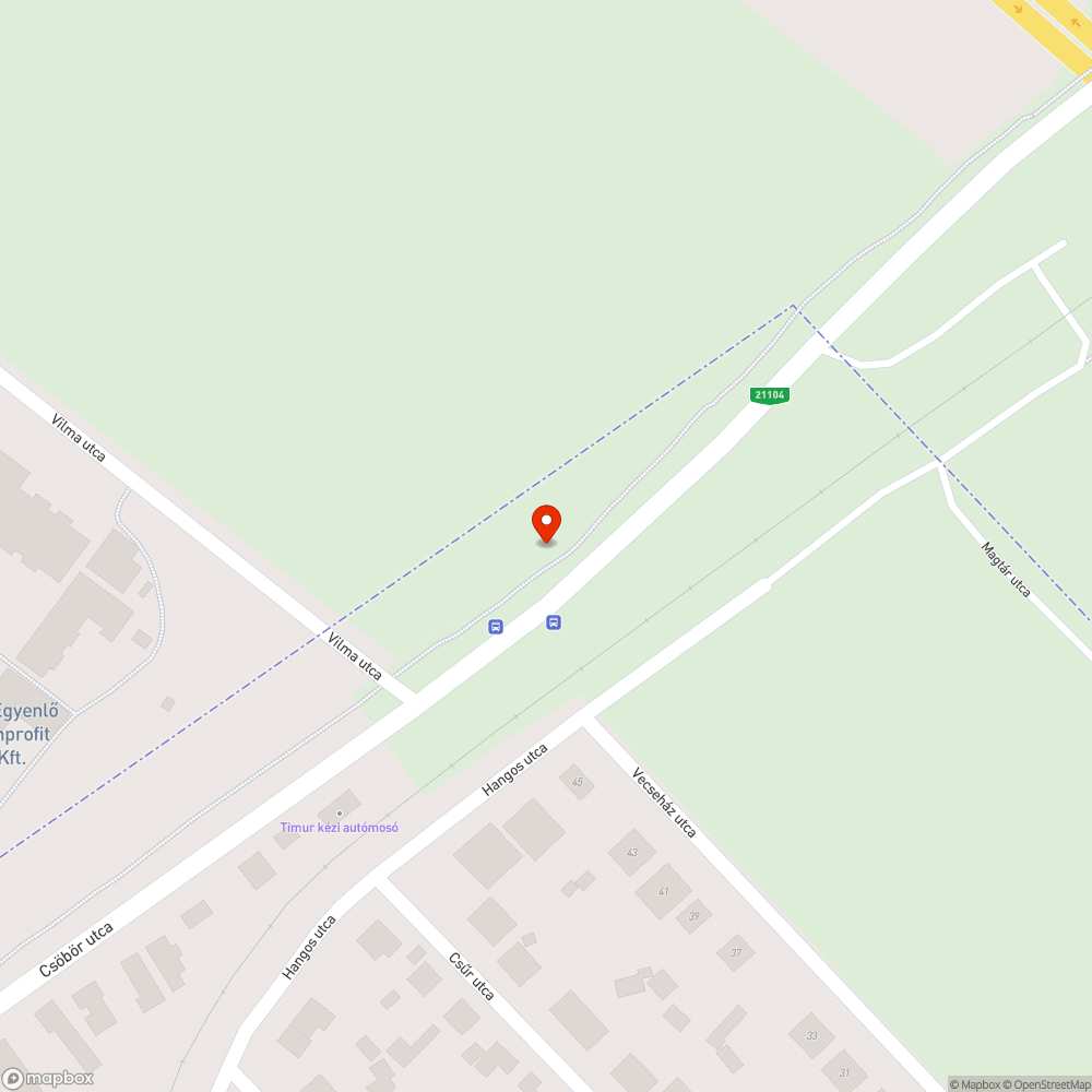 Törött pad bejelentés helye