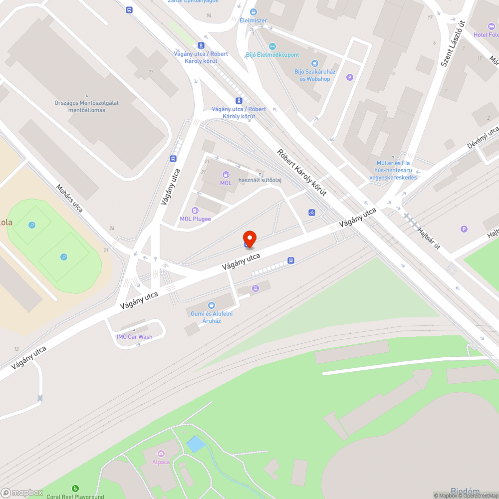 30-as busz bejelentés helye