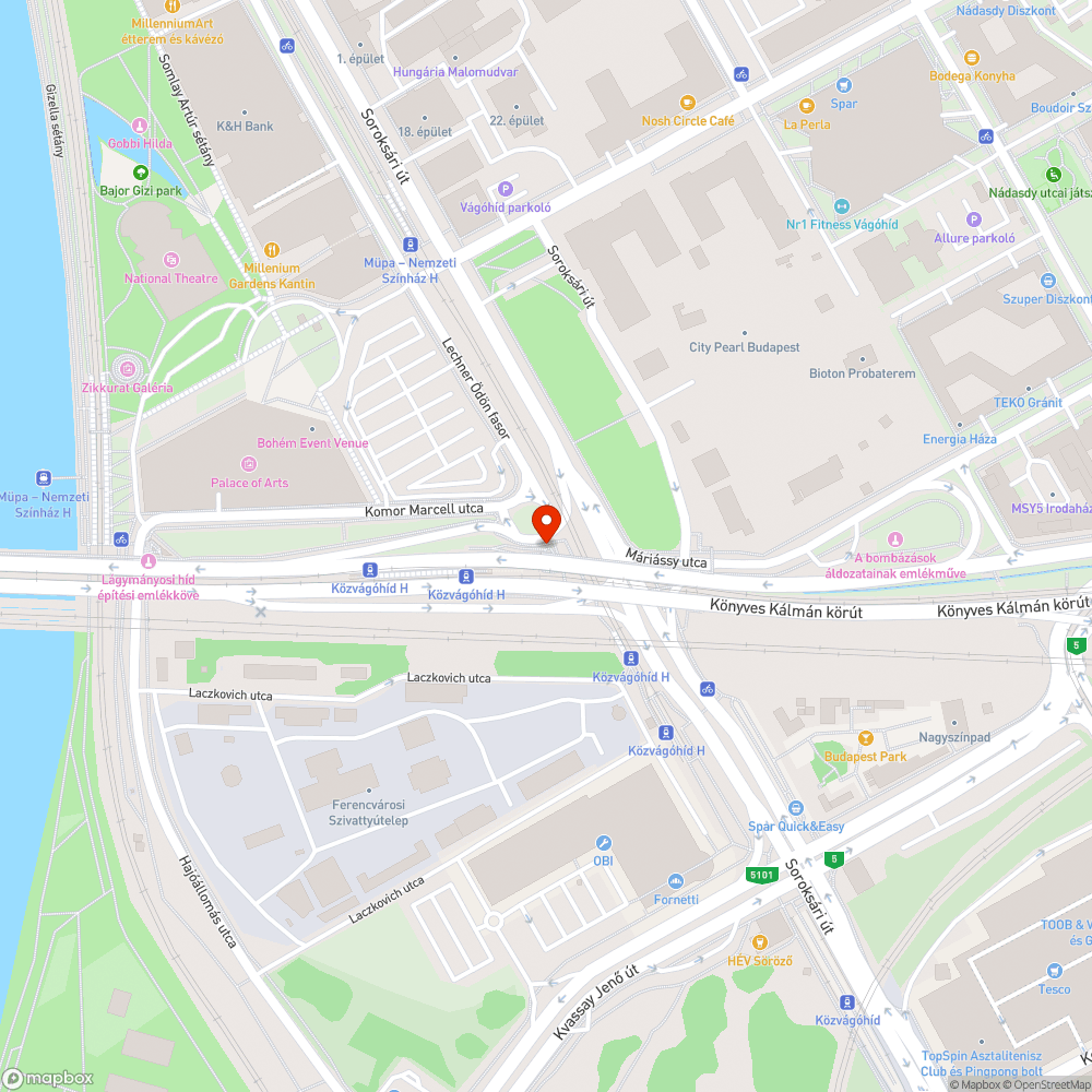 Megszakadt kerékpárút bejelentés helye