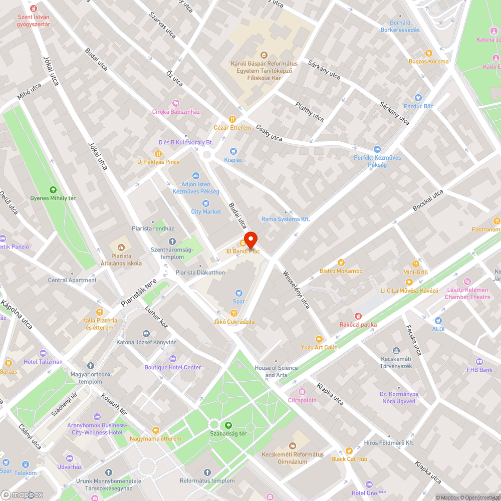 Kátyú a Budai utca és Horváth Cirill tér sarkán bejelentés helye