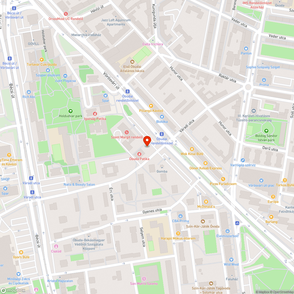 Hiányzó pad-elem bejelentés helye