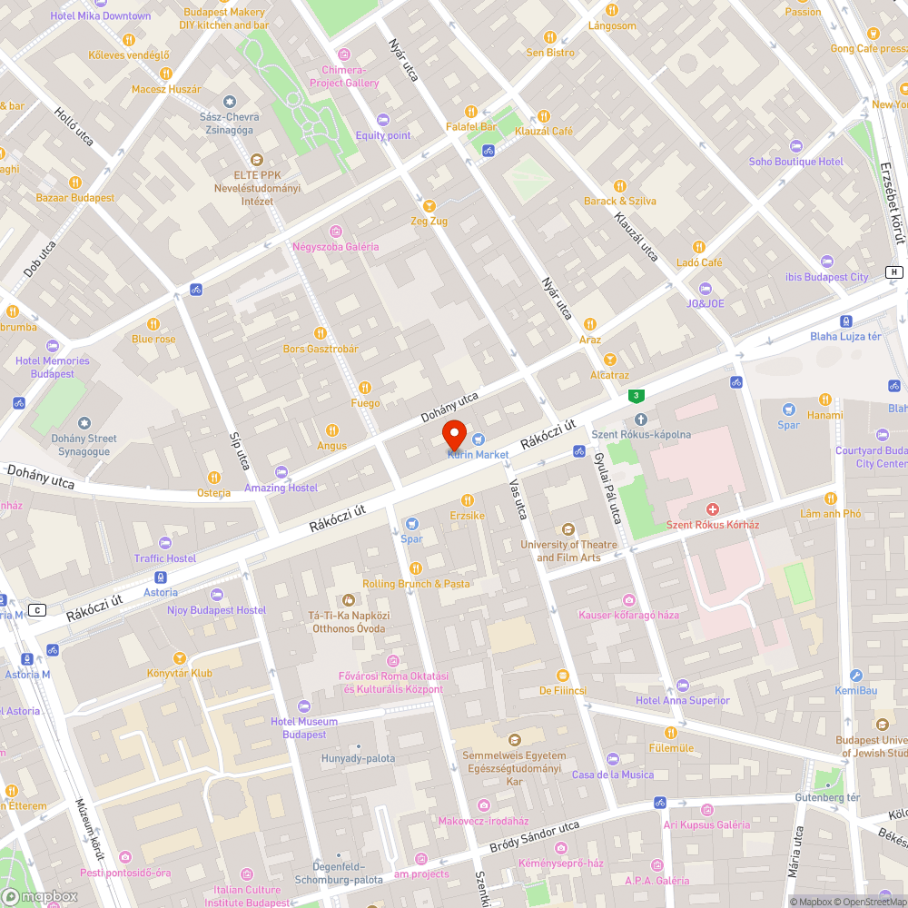 Hiányzó pollerek az Uránia buszmegállóban bejelentés helye