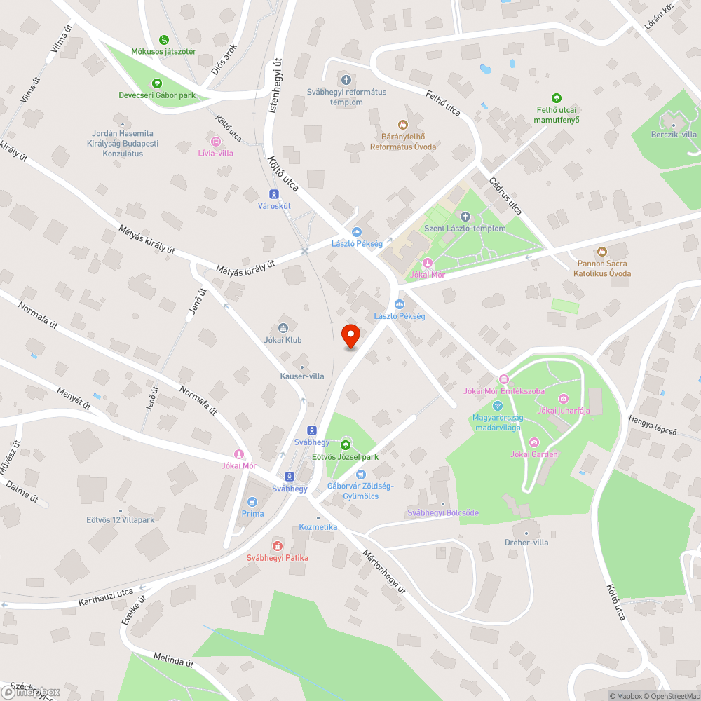 Rendszám nélküli autó a svábhegyi Diana utcában bejelentés helye