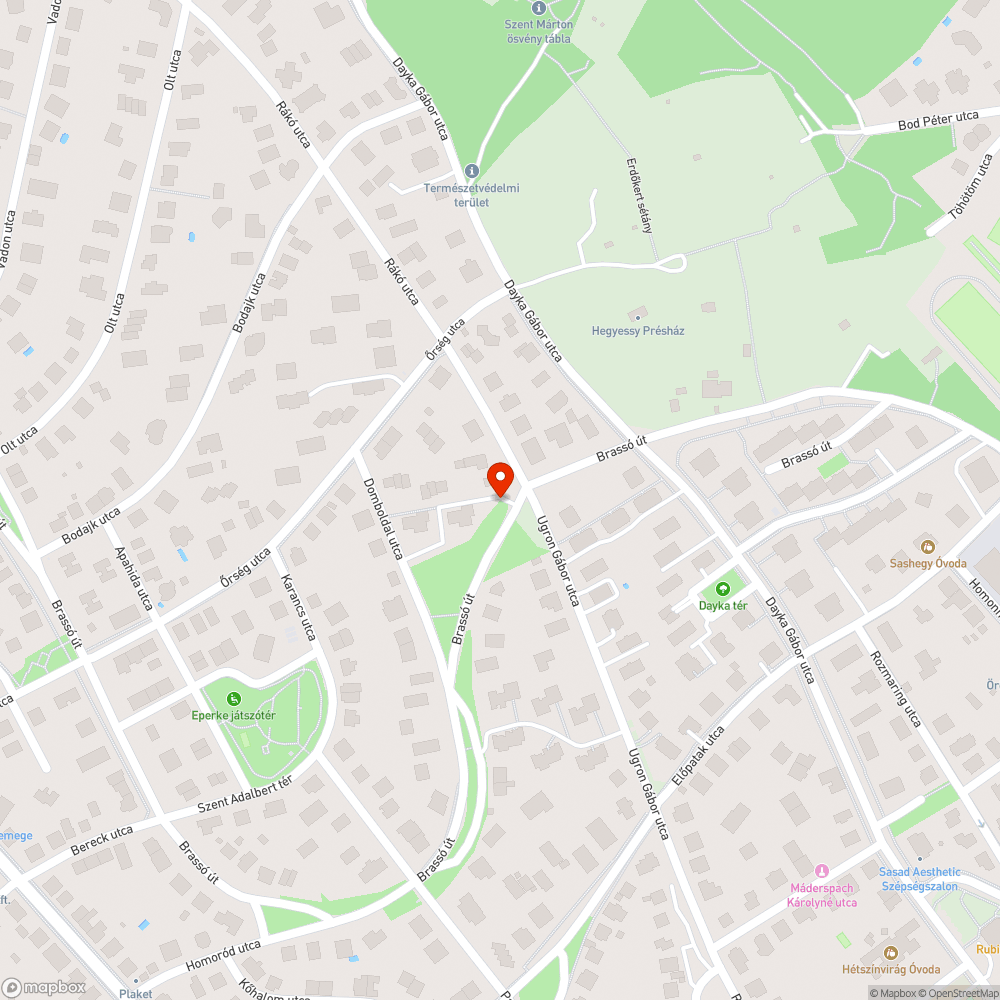 Szemét az út melletti erdőcskében bejelentés helye