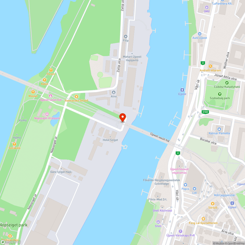 Északi vasúti hídon kátyú bejelentés helye